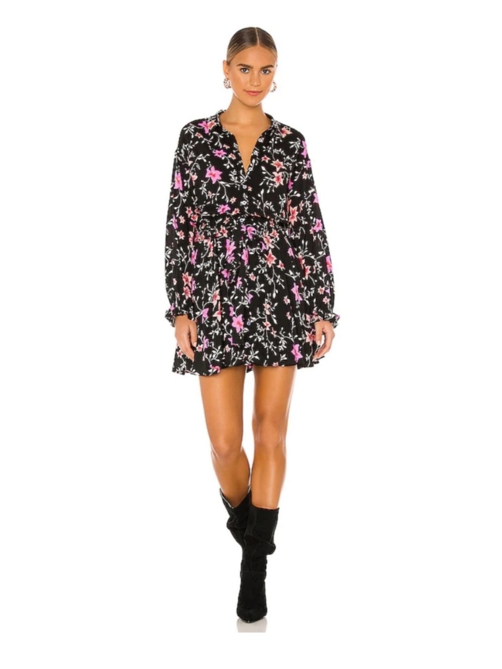 Free People Lighten Up Floral Mini Dress